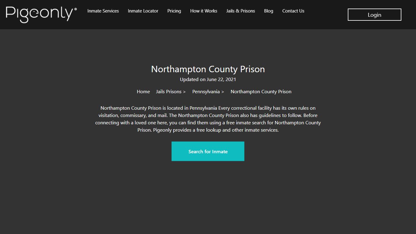 Northampton County Prison Inmate Search | Pennsylvania