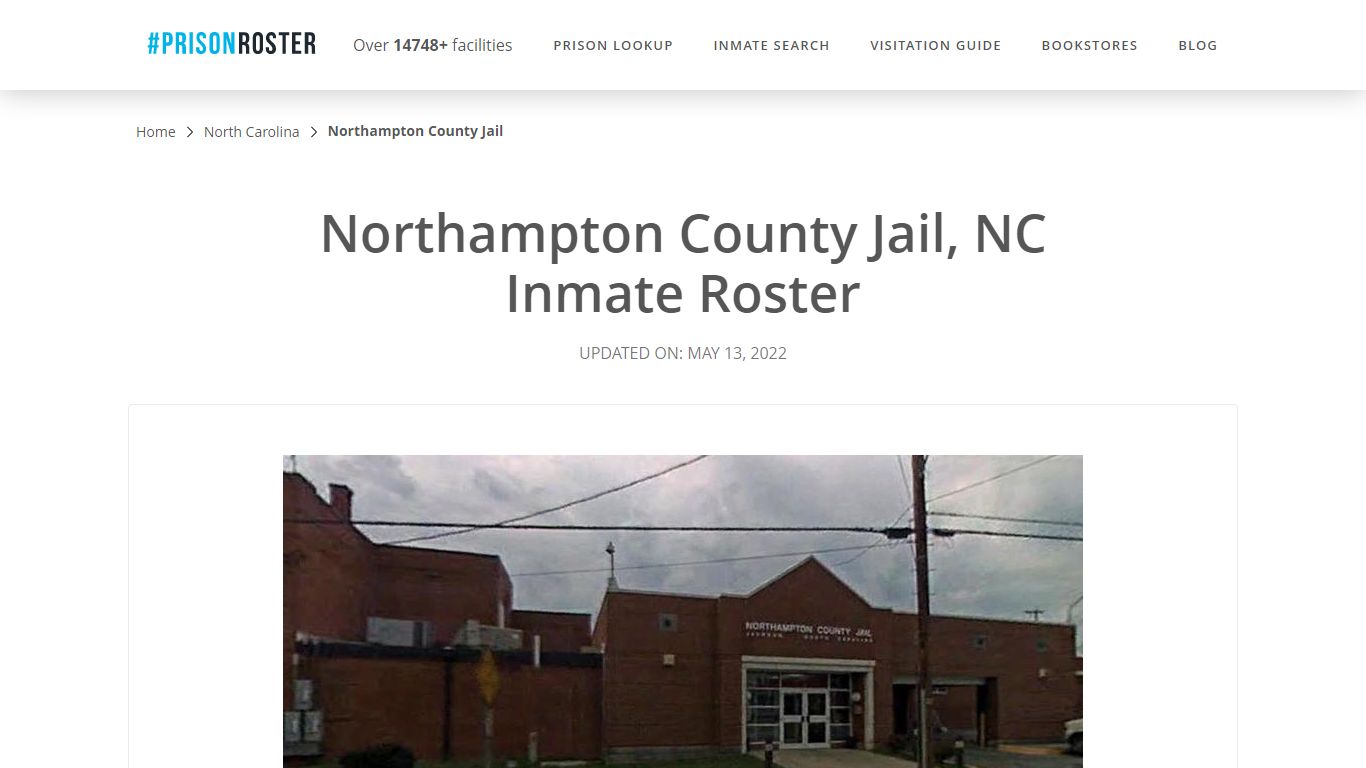 Northampton County Jail, NC Inmate Roster